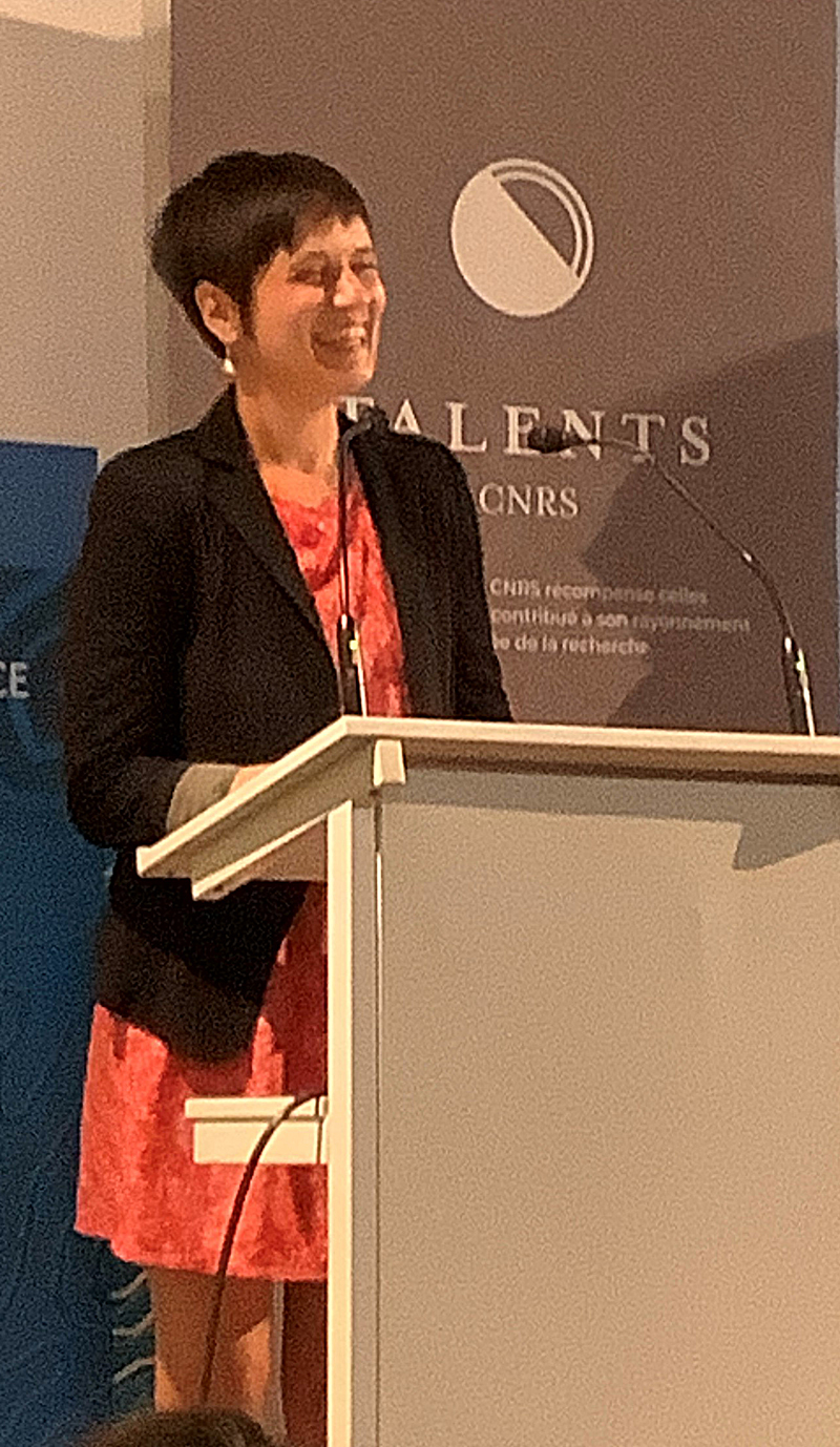 Héloïse Berkowitz récompensée avec la médaille de bronze du CNRS le 11 octobre 2022 à Marseille