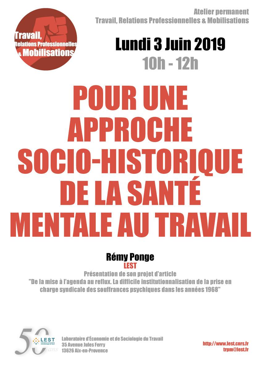 Pour une approche socio-historique de la santé mentale au travail