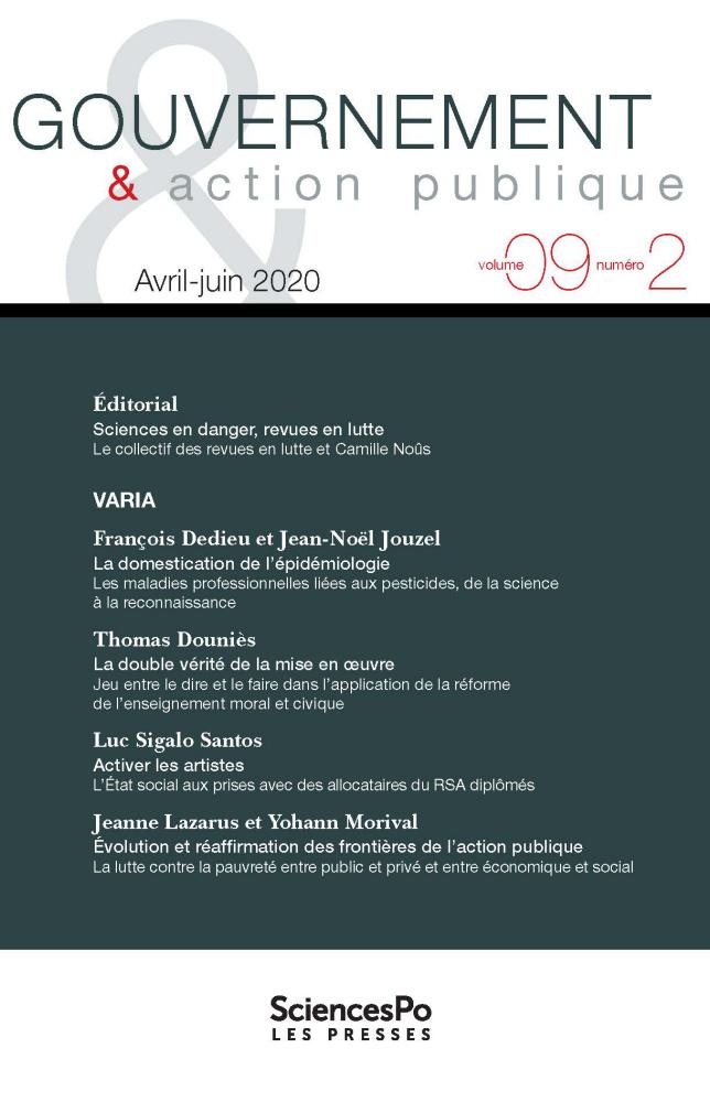 Luc Sigalo Santos dans Gouvernement et action publique 09-2
