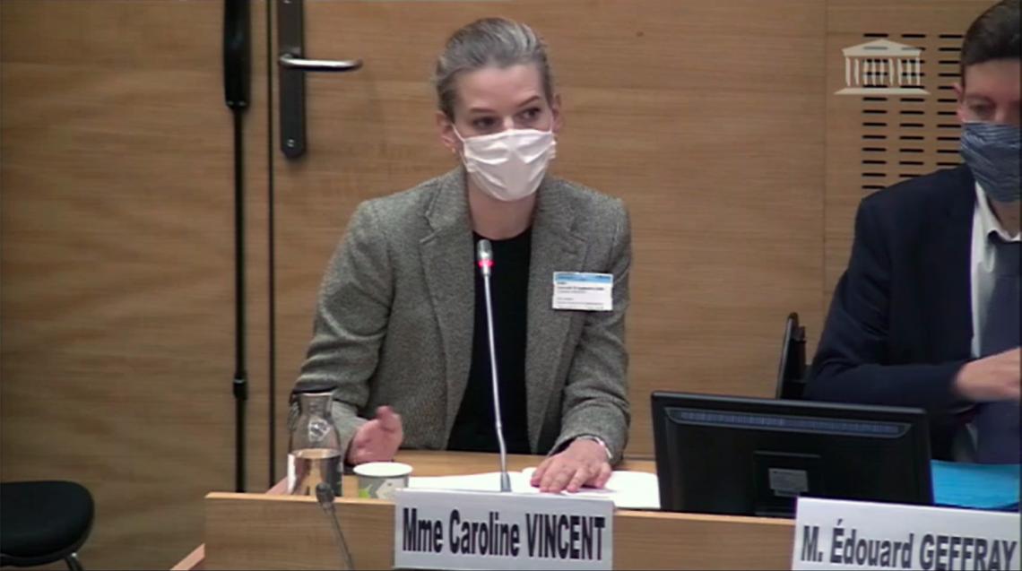 Caroline Vincent auditionnée à l'Assemblée Nationale