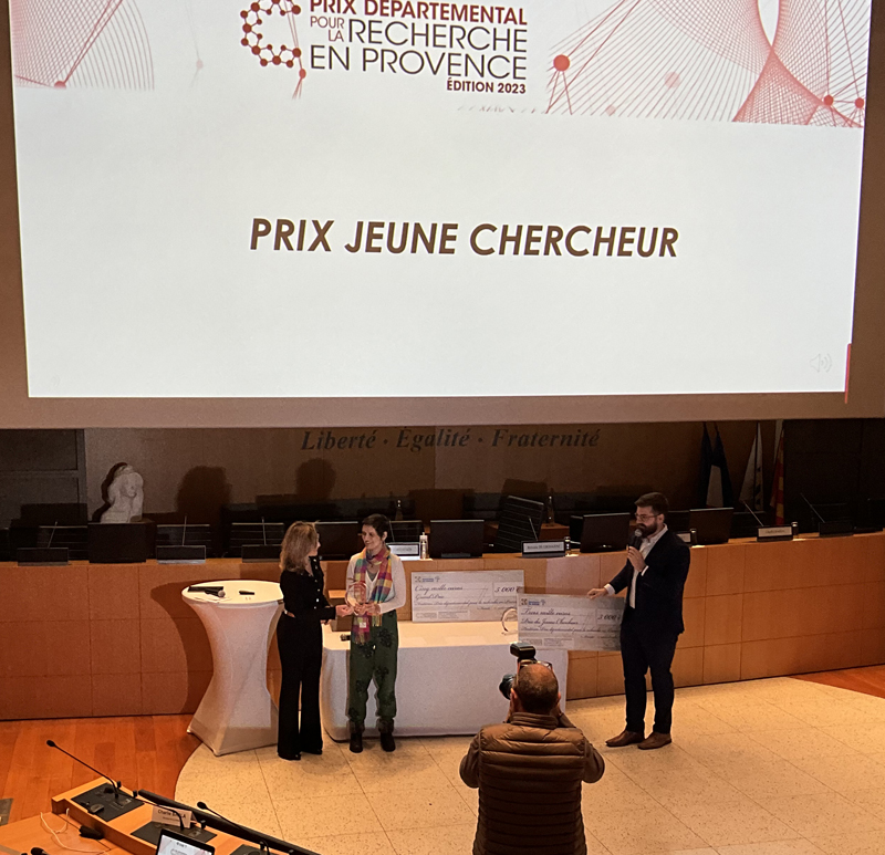 Héloïse Berkowitz lauréate du prix départemental 2023 pour la recherche en Provence 