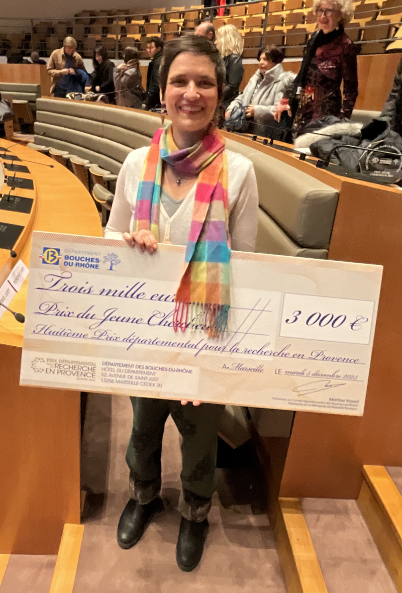Héloïse Berkowitz lauréate du prix départemental 2023 pour la recherche en Provence 