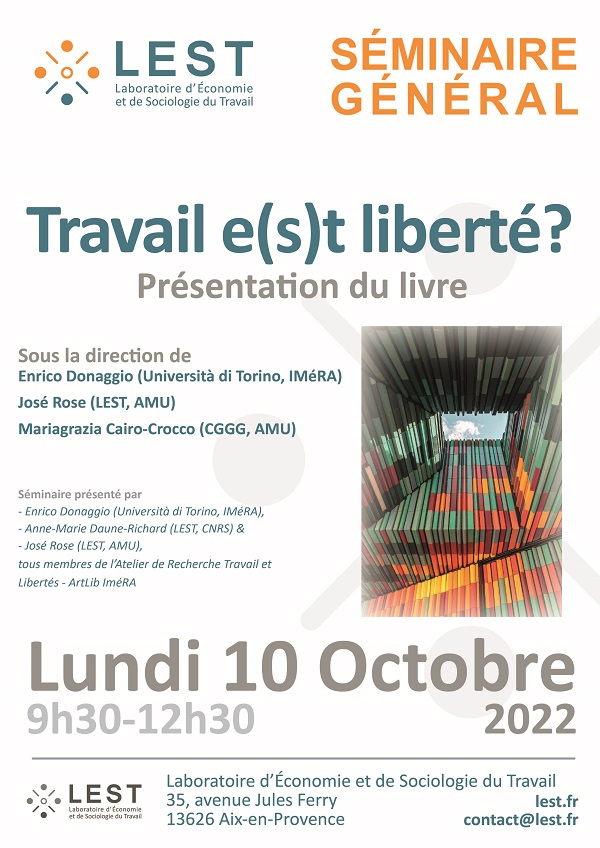 Présentation de l'ouvrage "Travail e(s)t liberté?"