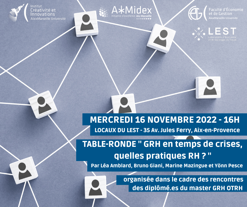 Table-ronde "GRH en temps de crises, quelles pratiques RH ?"