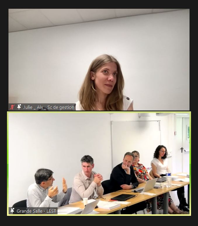 Ce mercredi 17 mai Julie Talbourdet a brillamment soutenu sa thèse en sciences de gestion, dirigée par Christophe Baret (LEST, AMU)