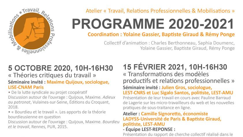 Ateliers TRPM : Découvrez le programme 2020-2021