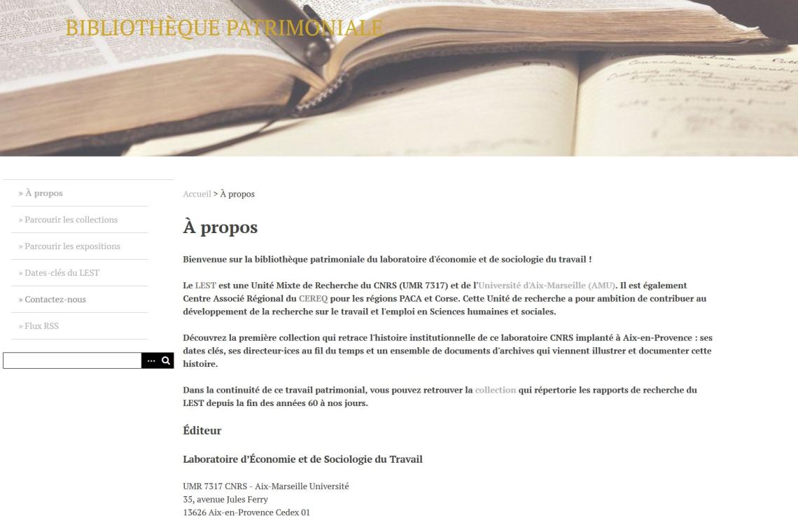 Venez découvrir en ligne la toute jeune bibliothèque patrimoniale du LEST !
