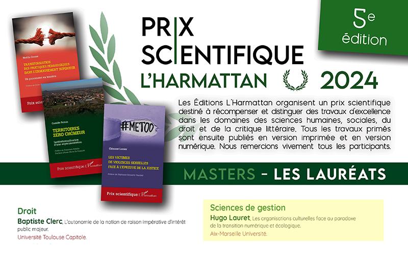 Hugo Lauret est lauréat du prix scientifique de l'Harmattan 2024